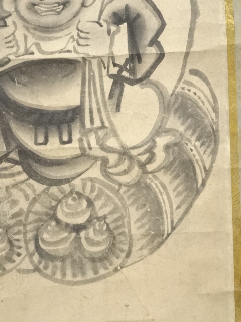 道具 ] - 道具 越渓守謙筆 大黒天画賛 肉筆紙本掛軸 | ネットショップ